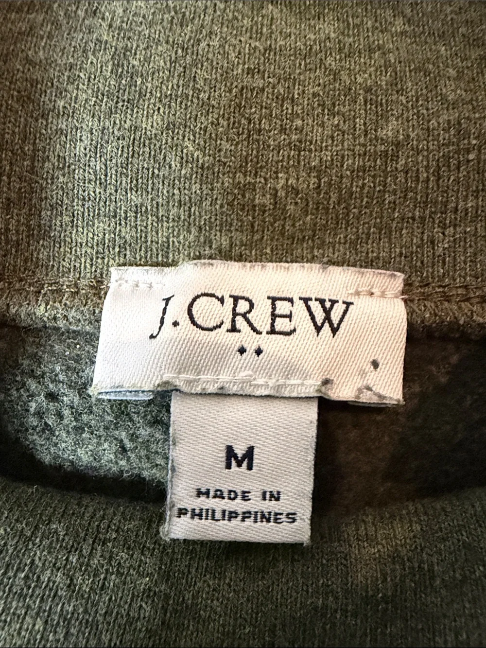 J. Crew Forest Green Button-Shoulder Turtleneck Sweater